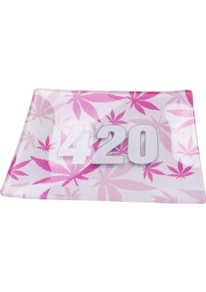 420 B Stili 7x 4.5 Kırılmaz Kırılmaz Kristal Temperli K Kız Çiçek Desenli Cam Ot Rulo Tepsisi Duman Aksesuarı (Yurt Dışından)