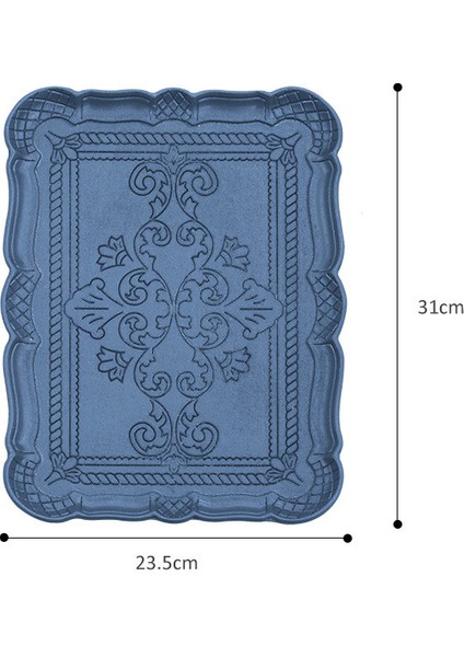 Mavi L Tarzı Nordik Ahşap Tepsi Meyve Tatlı Saklama Tepsisi Takı Kozmetik Organizatörler Retro Çay Tabak (Yurt Dışından)