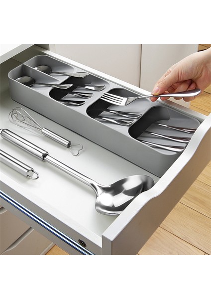 Beyaz Stil Mutfak Depolama Rafı Mutfak Çekmece Çatal Bıçak Depolama Kutusu Çatal Bıçak Depolama Tepsisi Kaşık Çatal Düzenleyici Ayrı Bıçak Tutucu (Yurt Dışından) modelleri