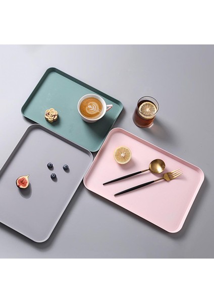 Yeşil S Tarzı Kuzey Basit Dikdörtgen Meyve Tatlı Plastik Dayanıklı Saklama Tepsisi Yeniden Kullanılabilir Mutfak Malzemeleri (Yurt Dışından) fırsatları