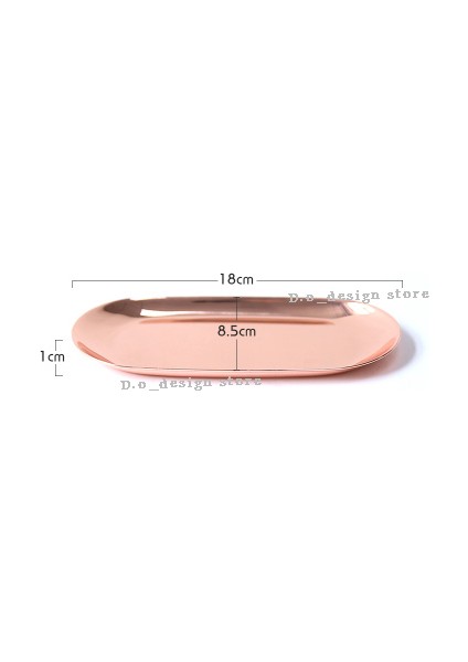 Gül Altın Tarzı S Boyutunda Kuzey Tarzı Metal Paslanmaz Çelik Pirinç Oval Saklama Çay Tepsisi Altın Gümüş Renk Geçişli Iç Mekan Popüler Ürün Dekorasyon (Yurt Dışından)