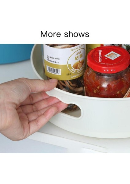 Beyaz Stil 360 Derece Dönebilen Yuvarlak Baharat Kavanozu Saklama Rafı Tray Dönme Tabak Mutfak Kavanoz Tutucu Ev Saklama Kutusu Organizatör Saklama Kutuları (Yurt Dışından) indirimleri