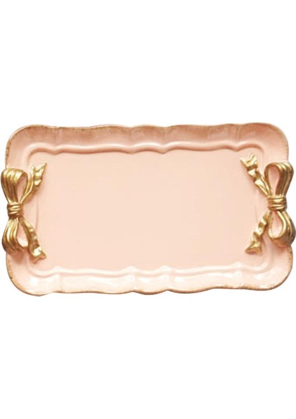 Pembe Tarzı Reçine Nordic Süsleme Kase Takı Kozmetik Tepsi Şekerlik Tatlılık Küçük Saklama Tepsisi (Yurt Dışından)