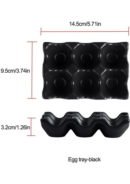 Siyah Stil Seramik 6 Izgara Yumurta Tepsisi Kutu Ev Mutfak Buzdolabı Taze Yumurta Saklama Kutusu Pişirme Sofra Eşyaları Fırın Mutfak Yumurta Saklama Kutusu (Yurt Dışından)