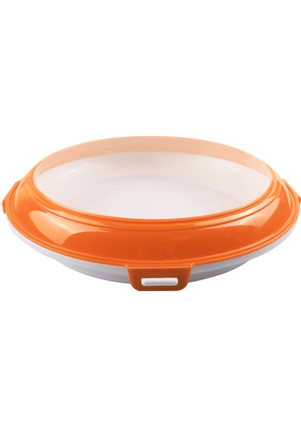 Turuncu Daire Stili Yaratıcı Gıda Saklama Tepsisi Taze Tutma Organizatörü Mükemmel Esnek Taze Tepsi Yeniden Kullanılabilir Gıda Saklama Kabı (Yurt Dışından)