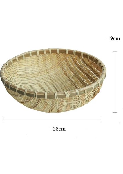 Yeşil Stil Yeşil Bambu Dokuma Meyve Ekmek Saklama Sepeti El Yapımı Mutfak Eşyası (Yurt Dışından)