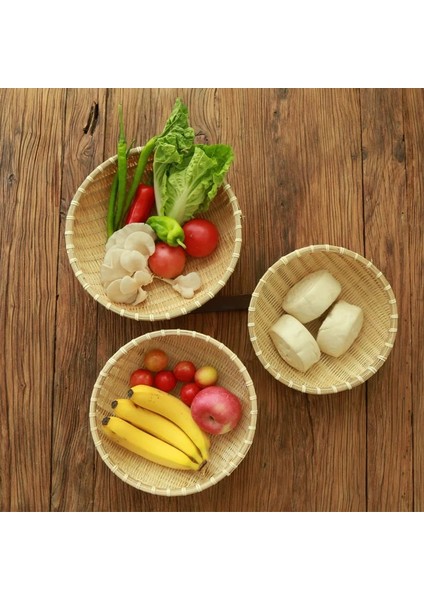 Yeşil Stil Yeşil Bambu Dokuma Meyve Ekmek Saklama Sepeti El Yapımı Mutfak Eşyası (Yurt Dışından) fiyatları