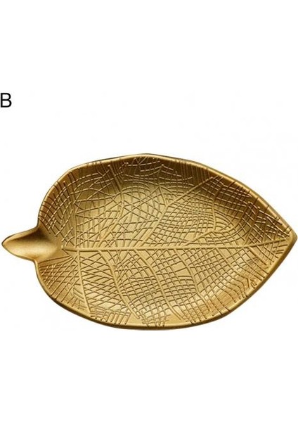 Small B Single Leaf Style Altın Yaprağı Şeklinde Kuzey Avrupa Dekoratif Tepsi Süsleme Tepsi Takı Paleti Meyve Atıştırmalık Tabak Dekorasyon Masa Organizatörü (Yurt Dışından)