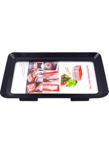 Siyah Stil 1 Adet Gıda Saklama Tepsisi Yığılabilir Gıda Tazeleme Tepsisi Büyülü Esnek Tazeleme Tepsisi Yeniden Kullanılabilir Gıda Saklama Kabı Mutfak Aletleri (Yurt Dışından)