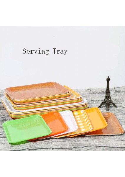 Ahşap Tahıl-M Tarzı Kaymaz Restoran Plastik Tepsi Dikdörtgen Çok Fonksiyonlu Mutfak Saklama Tepsisi Meyve Ekmek Tatlı Yiyecek Tepsisi Depolama Malzemeleri (Yurt Dışından) fiyatları