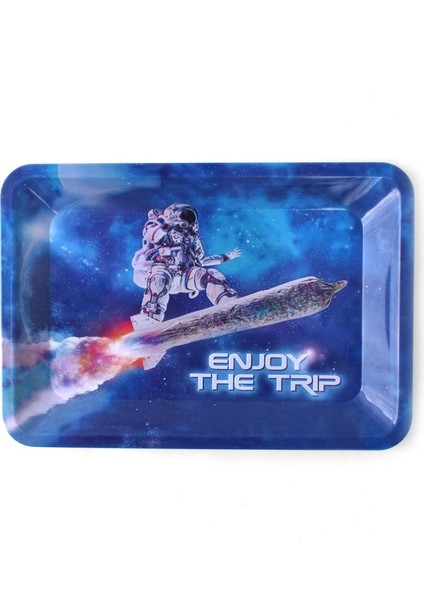 Xifu Shop B Ben Stil 180*ETAL Weed Yuvarlama Tepsi 8.7 Inç Tütün Sigara Aracı Işlem Plakası Pembe Kız Astronot Desenli Tatlı Tepsi (Yurt Dışından)