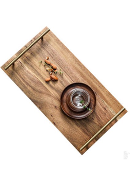 M 36X17CM Style Nordik Akasya Ahşap Tepsi - Saklama Kasesi, Mücevher ve Kozmetik Tabak, Meyve Kek Tepsisi, Mutfak Dolabı Düzenleyici Mutfak Eşyaları (Yurt Dışından)