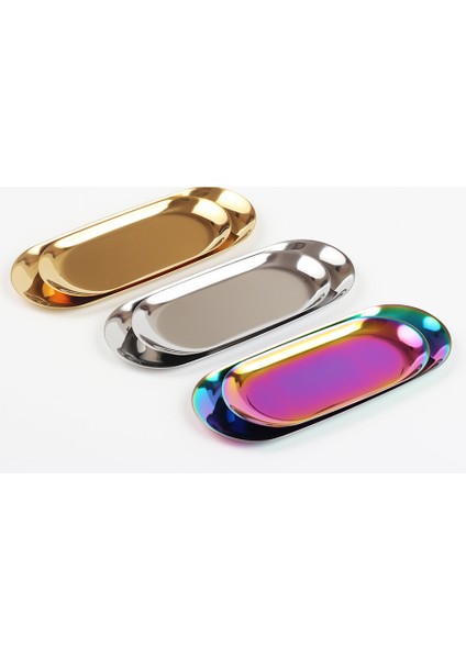 Altın Tarzı Tütün Tepsisi Ot Tepsi Mücevher Saklama Servis Tepsisi Tabak Paslanmaz Çelik Atıştırmalık Metal Altın Dekorasyon Ev Organizatörü (Yurt Dışından) indirimleri