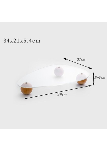 No.2 Tarzı Akrilik Saklama Tepsi Ev Dekoru Şeffaf Dekoratif Tepsi Mumluk Standı Masa Aromaterapi Ekran Standı Modern Organizer (Yurt Dışından)