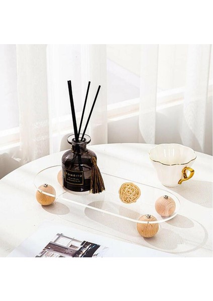 No.2 Tarzı Akrilik Saklama Tepsi Ev Dekoru Şeffaf Dekoratif Tepsi Mumluk Standı Masa Aromaterapi Ekran Standı Modern Organizer (Yurt Dışından) fiyatları