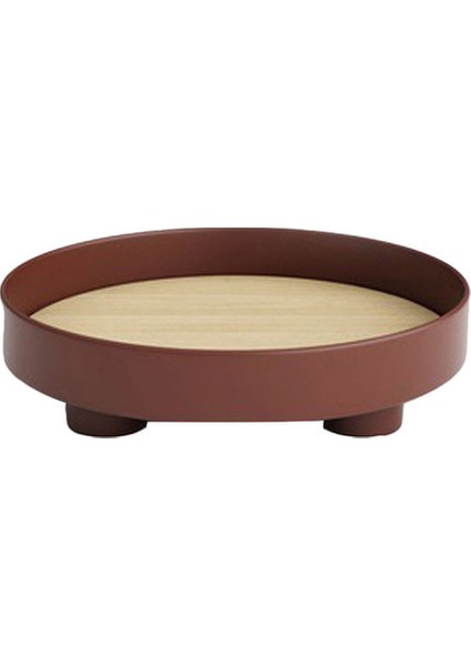 Kırmızı Stil Çay Yemek Tabakları Içecek Tabağı Yuvarlak Saklama Tepsisi Sofra Takımı Yüzük Tepsi Dekoratif Takı Masaüstü Düğün Mutfak Servis Tepsisi (Yurt Dışından)