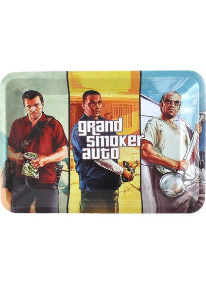 Gta Stili Küçük Metal Ot Otu Rulo Tepsi Tütün Sigara Ortak Ön Rulo Tabak Tütün Aksesuarları (Yurt Dışından)