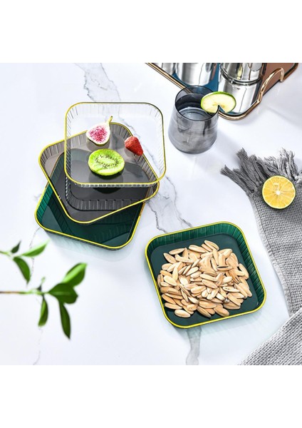 Kahve S Tarzı Yüksek Kare Dikdörtgen Anti-Aşınma Masa Atıştırmalık Kurutulmuş Meyve Tepsi Masaüstü Depolama Tepsi Takı Depolama Tepsi (Yurt Dışından) modelleri