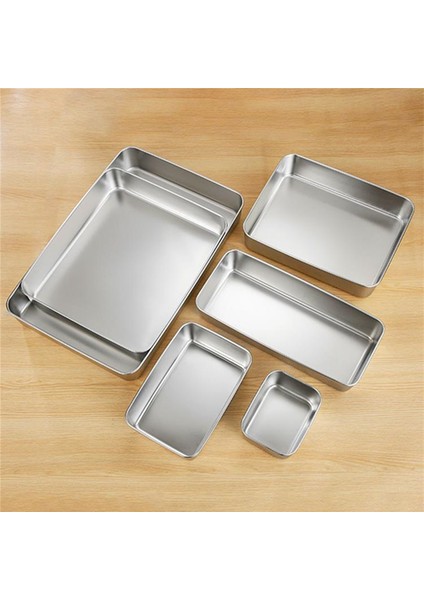 28,5X23X6,2 cm Stili Kapaklı Paslanmaz Çelik Saklama Tepsisi Dikdörtgen Yiyecek Tabak Kek Ekmek Fırın Tavası Düz Tabanlı Kap Bakliyat Mutfak Araçları (Yurt Dışından) modelleri