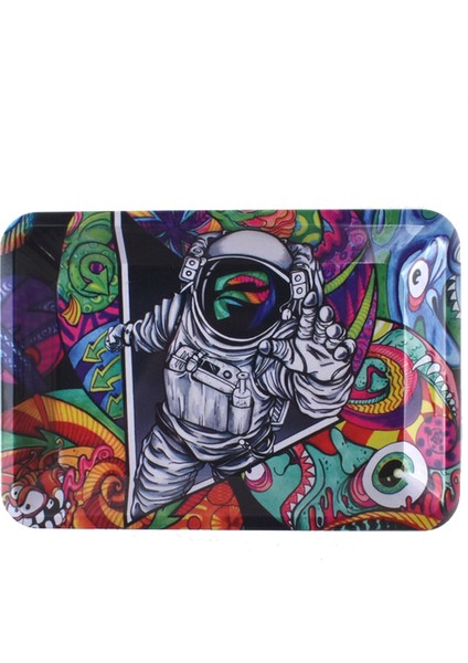 Yh3 Stili 8.7'' Küçük Metal Ot Rulo Tepsiler Manyetik Kapaklı Tütün Ot Cigarette Joint Ön Rulo Plakası Sigara Aksesuarları (Yurt Dışından)