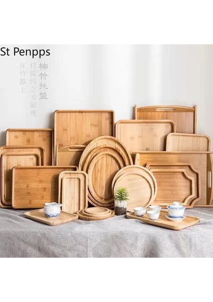 C 15X15CM Stili Bambu Servis Tepsisi Çay Fincanı Tabakları Meyve Tabakları Depolama Paleti Dekorasyon Japon Yemek Dikdörtgen Tabak (Yurt Dışından) fiyatları
