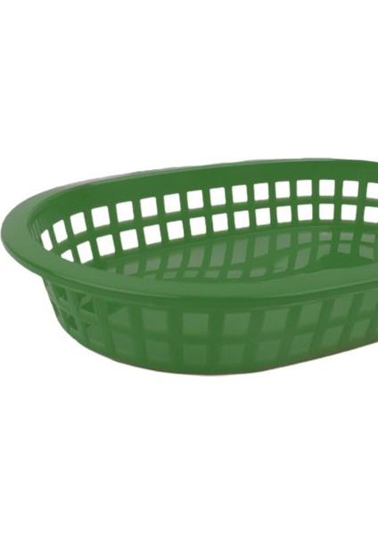 Yeşil 1 Adet Tarzı Taşınabilir Yemek Sepeti Oval Şekilli Plastik Patates Kızartması Fast Food Saklama Tabak Restoran Atıştırmalık Konteyneri (Yurt Dışından) indirimleri