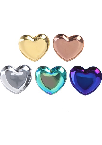 1 Adet Paslanmaz Çelik Tepsi Kalp Şekilli Takı Gösterme Tepsisi Kozmetik Saklama Kutusu Kolye Yüzük Vitrini Metal Depolama Kutusu (Yurt Dışından) modelleri