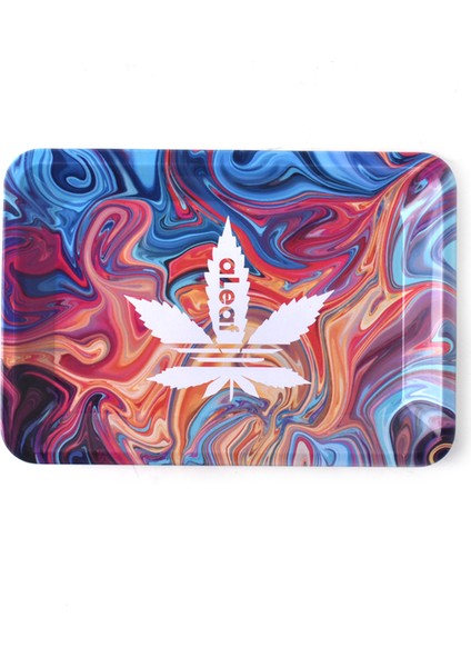 B Tarzı 180* Pembe Kızıl Metal Ot Yuvarlama Tepsisi Tütün Ot Tepsileri Sigara Aksesuarları Yuvarlama Aracı 420 Yaprak Baskı (Yurt Dışından)