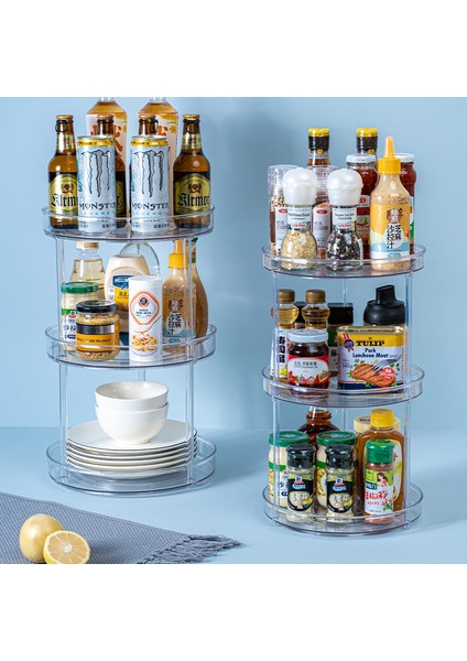 460ML Tarzı 360 Döndürme Dolap Düzenleyici Depolama Baharat Içecek Kozmetik Depolama Rafı Pet Şeffaf Döner Tabak Mutfak Banyo Oda Için (Yurt Dışından) fiyatları