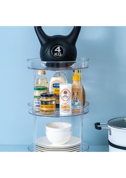 460ML Tarzı 360 Döndürme Dolap Düzenleyici Depolama Baharat Içecek Kozmetik Depolama Rafı Pet Şeffaf Döner Tabak Mutfak Banyo Oda Için (Yurt Dışından) modelleri