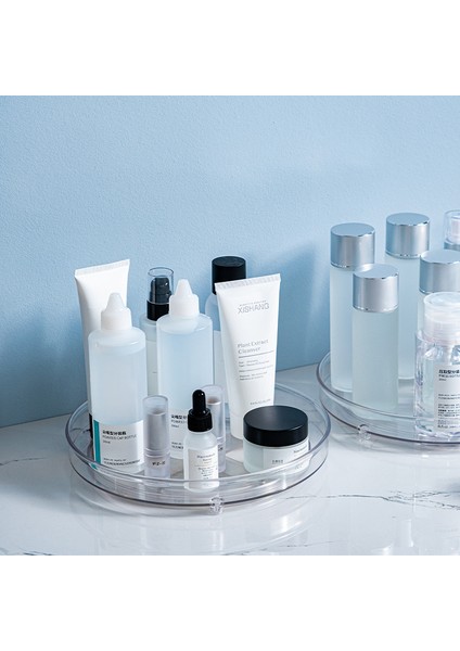 460ML Tarzı 360 Döndürme Dolap Düzenleyici Depolama Baharat Içecek Kozmetik Depolama Rafı Pet Şeffaf Döner Tabak Mutfak Banyo Oda Için (Yurt Dışından) fırsatları