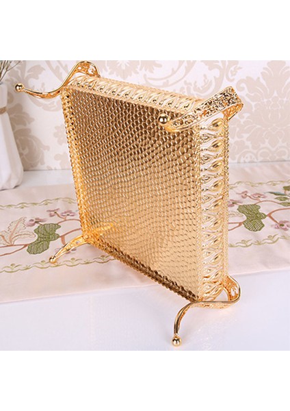 Altın 18CMX 9cm Stili Metal Tepsi Yuvarlak Kare Depolama Kutusu Modern Avrupa Yaratıcı Vintage Meyve Tabak Çok Fonksiyonlu Atıştırmalık Tabak Ev Meyve Tepsisi (Yurt Dışından) indirimleri