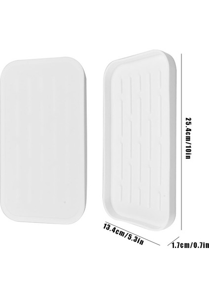 Beyaz Stil Silikon Lavabo Sifon Tepsisi Kaymaz Kaddy Sünger Fırça Bulaşık Sabun Saklama Sabunluk Kaucuk Tutucu Mutfak Banyo Lavabo Düzenleyici (Yurt Dışından) indirimleri