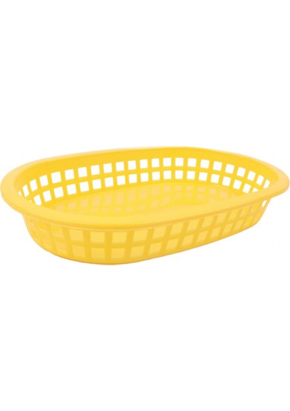 Sarı 12 Adet Tarzı Yemek Sepeti Oval Şekilli Plastik Patates Kızartması Hızlı Yiyecek Saklama Tabakları Meyve Sebze Tepsisi - Restoranlar Için (Yurt Dışından) fırsatları