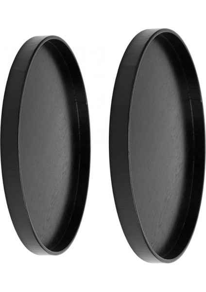 Siyah Stil Siyah Kaymaz Ahşap Yuvarlak Tepsi Çay Tabağı Hizmet Masa Yemekler Çay Servis Tepsi Ev Mutfak Ofis Için (Yurt Dışından) fiyatları