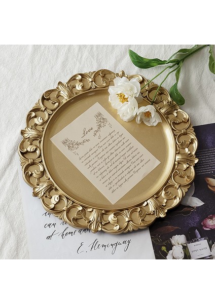 Stil 1 Stil Retro Yuvarlak Çaydanlık Kek Saklama Tepsisi Ev Düğün Dekoratif Tatlı Takı Gösteri Tabak (Yurt Dışından) modelleri