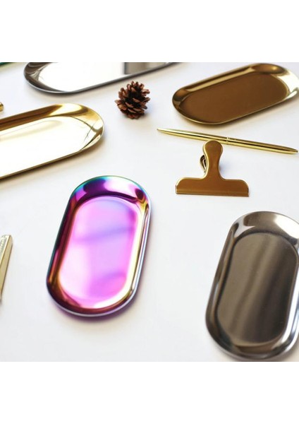 Büyük Klip Stili Paslanmaz Çelik Altın Saklama Tepsisi Meyve Atıştırmalık Takı Ekran Tabak Mutfak Düzenleyici Araçlar Metal Mühür Klip Fasulye Kaşık Klip (Yurt Dışından) modelleri