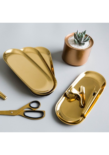 Büyük Klip Stili Paslanmaz Çelik Altın Saklama Tepsisi Meyve Atıştırmalık Takı Ekran Tabak Mutfak Düzenleyici Araçlar Metal Mühür Klip Fasulye Kaşık Klip (Yurt Dışından) fırsatları