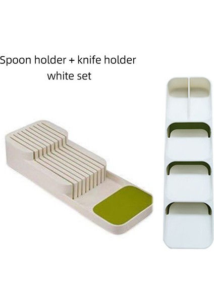 No.5 Tarzı 2 Adet Sofra Takımı Saklama Kutusu Kaşık Saklama Tepsi Bıçak Tutucu Çatal Plastik Çatal Tepsi Mutfak Saklama Rafı (Yurt Dışından)