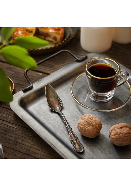 Avrupa Retro Kare Demir Tabak Kulplu Metal Vintage Ekmek Tepsisi Ev Dekorasyonu Bahçe Restoran Masa Fotoğrafçılığı (Yurt Dışından) fiyatları