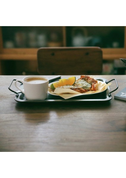 Avrupa Retro Kare Demir Tabak Kulplu Metal Vintage Ekmek Tepsisi Ev Dekorasyonu Bahçe Restoran Masa Fotoğrafçılığı (Yurt Dışından) fırsatları
