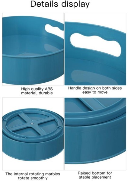 Yeşil Stil 360 Derece Dönebilen Tepsi Mutfak Saklama Kapları Baharat Kavanozu Atıştırmalık Yiyecek Tepsisi Banyo Kaymaz Kutu Kozmetik Organizatör Aracı (Yurt Dışından) modelleri