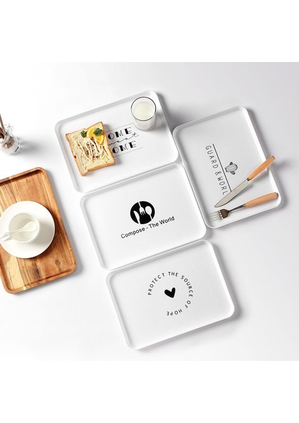 Stil 11 Stil Nordik Yaratıcı Çok Fonksiyonlu Dikdörtgen Plastik Servis Tepsisi Mutfak Düzenleyici Ev Mutfak Meyve Tatlı Tepsisi (Yurt Dışından) indirimleri