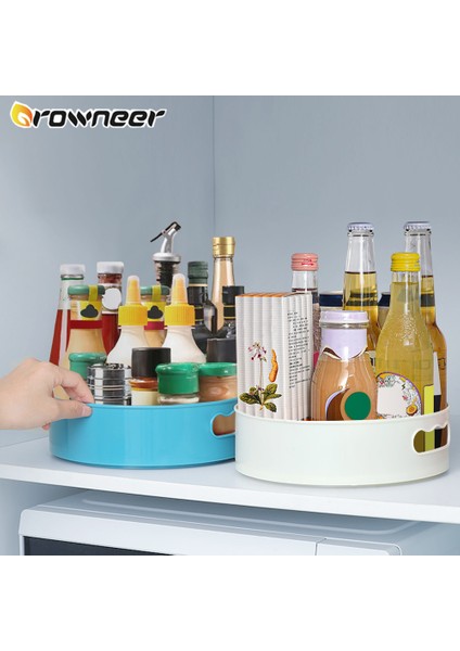 Mavi Stil 360 Derece Dönebilen Organizatör Kozmetik Saklama Kapları Çok Fonksiyonlu Tabak Mutfak Döner Kondiment Baharatlık Rafı (Yurt Dışından) fiyatları