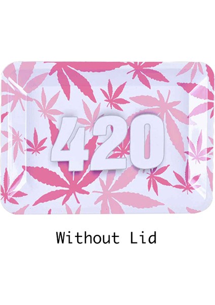 My5-Kapaksız Stil 180* Kadınsı Pembe Metal Tütün Sigara Otu Ot Rulo Tepsi Manyetik Kapaklı Hazır Koni Aksesuarları (Yurt Dışından)