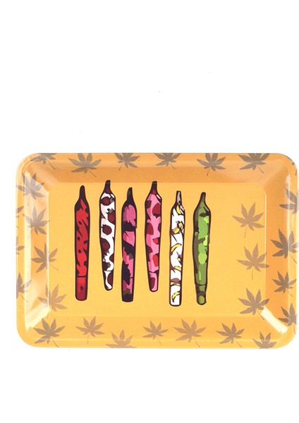 Kalem Stili 8.7'' Küçük Metal Ot Rulo Tepsiler Manyetik Kapaklı Tütün Ot Cigarette Joint Ön Rulo Plakası Sigara Aksesuarları (Yurt Dışından)