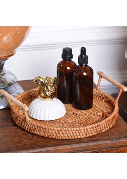 L Tarzı El Yapımı Yuvarlak Hasır Tepsi Meyve Atıştırmalık Saklama Sepeti Organizatörü ile Saplık Sonbahar Dokuma Saklama Tepsisi Atıştırmalık Meyve Tepsisi (Yurt Dışından) modelleri