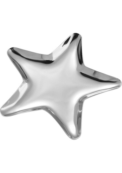 S Tarzı Basit Beş Köşeli Yıldız Şekilli Paslanmaz Çelik Tepsi Takı Saklama Tepsisi Atıştırmalık Tepsi Küçük Takı Kozmetik Sergi Tepsisi (Yurt Dışından)