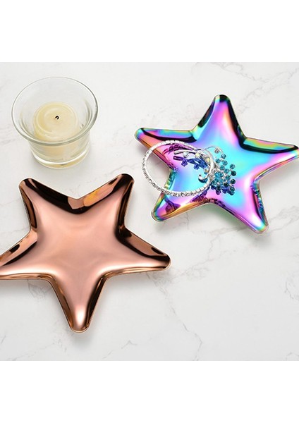 S Tarzı Basit Beş Köşeli Yıldız Şekilli Paslanmaz Çelik Tepsi Takı Saklama Tepsisi Atıştırmalık Tepsi Küçük Takı Kozmetik Sergi Tepsisi (Yurt Dışından) fiyatları