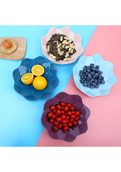 Koyu Mavi S Stili Meyve Kasesi Yığılabilir Çok Fonksiyonlu Plastik Tekrar Kullanılabilir Salata Atıştırmalık Tabak - Mutfak Için (Yurt Dışından) indirimleri